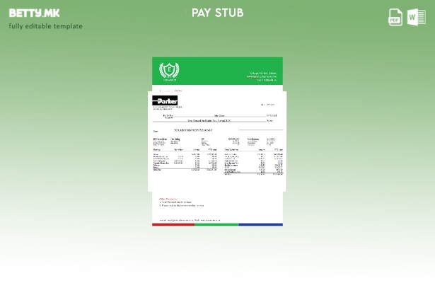 Модерен стил САД Паркер Ханифин инженерска компанија шаблон плати никулец